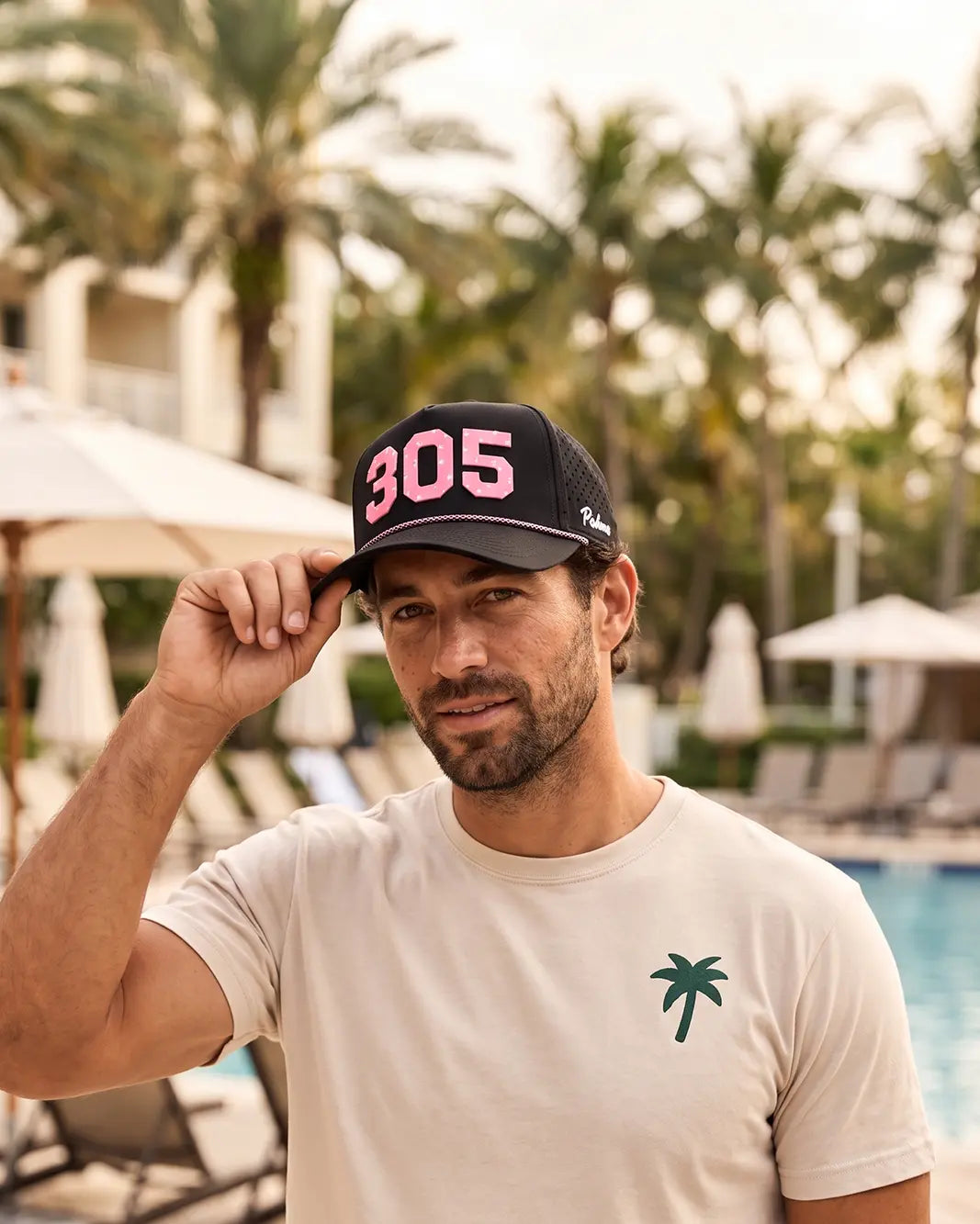 The 305 Signature Hat (Pink on Black)