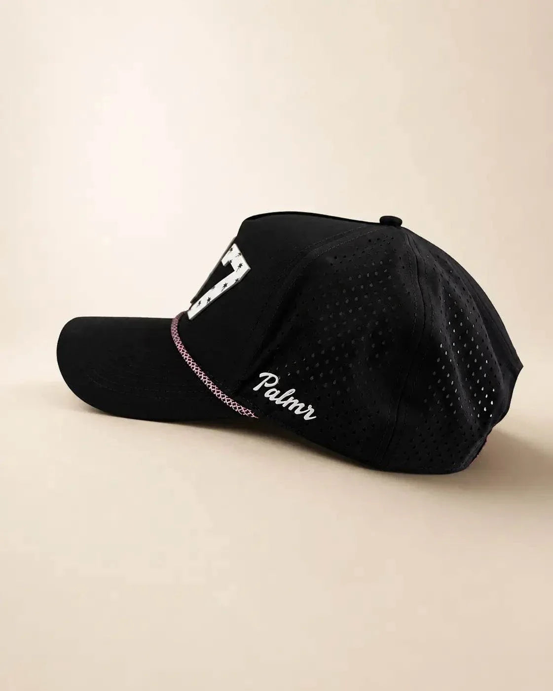 Black 407 Signature Hat with white Orlando area code and palm design on structured rope cap