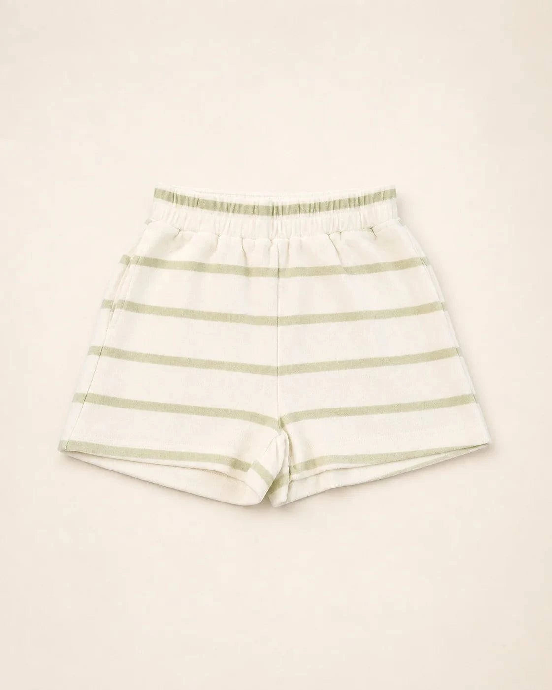 The Cabana Green Stripe Shorts — view 2 | Palmr Style