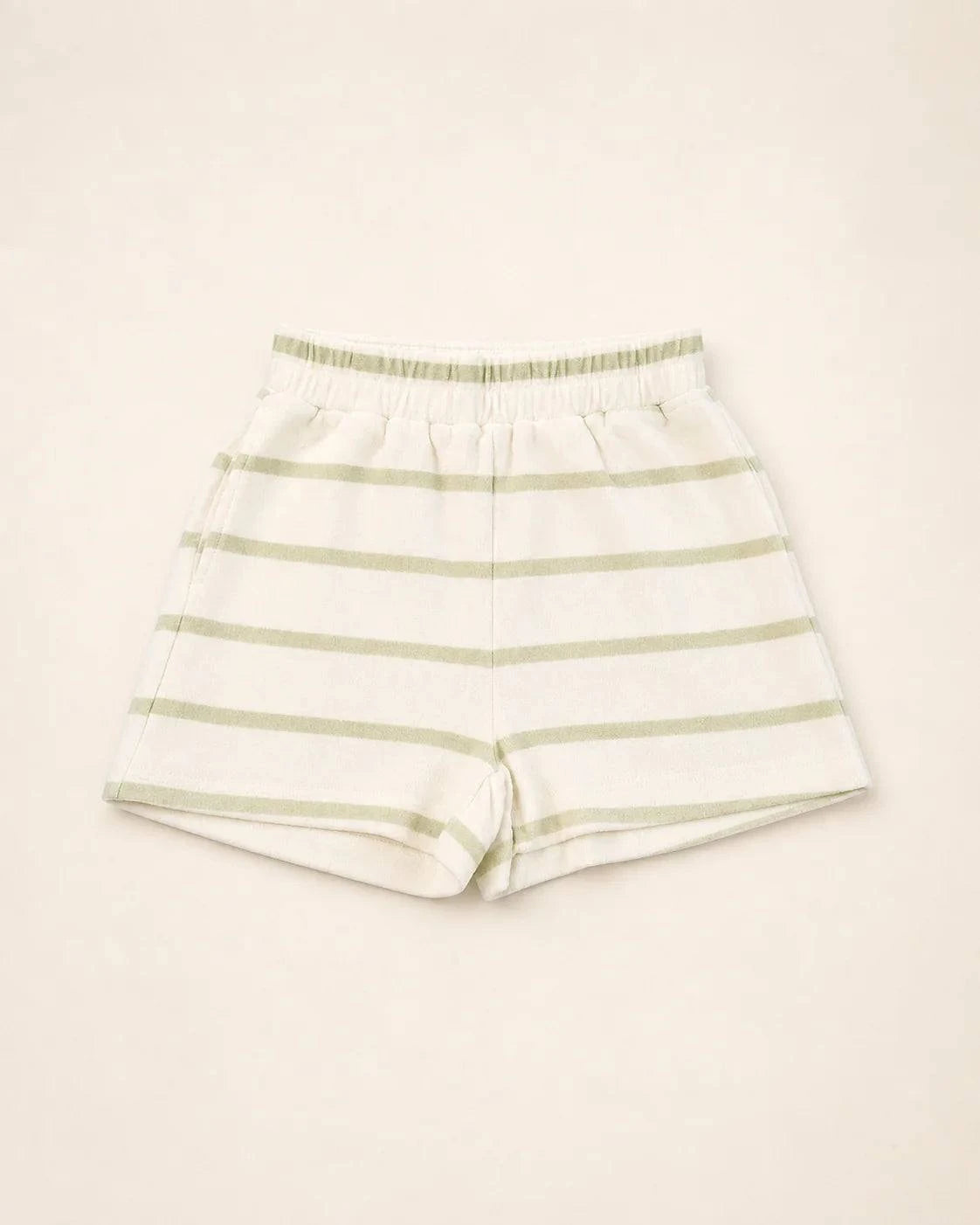 The Cabana Green Stripe Shorts — view 2 | Palmr Style