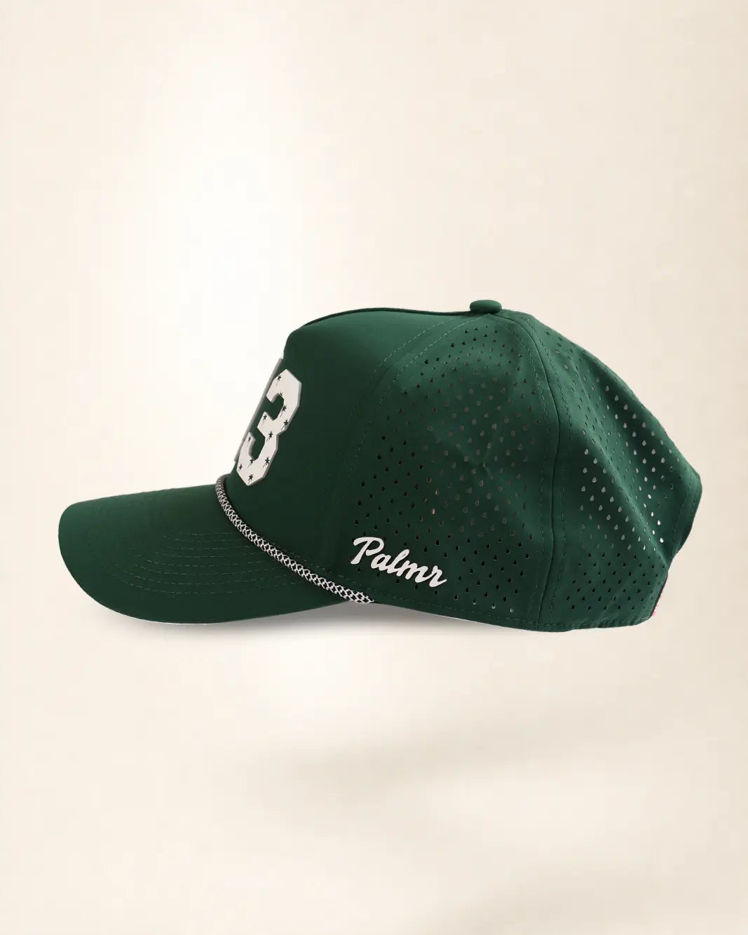 Green 813 hat with palm design, water-resistant and stylish for Florida heat