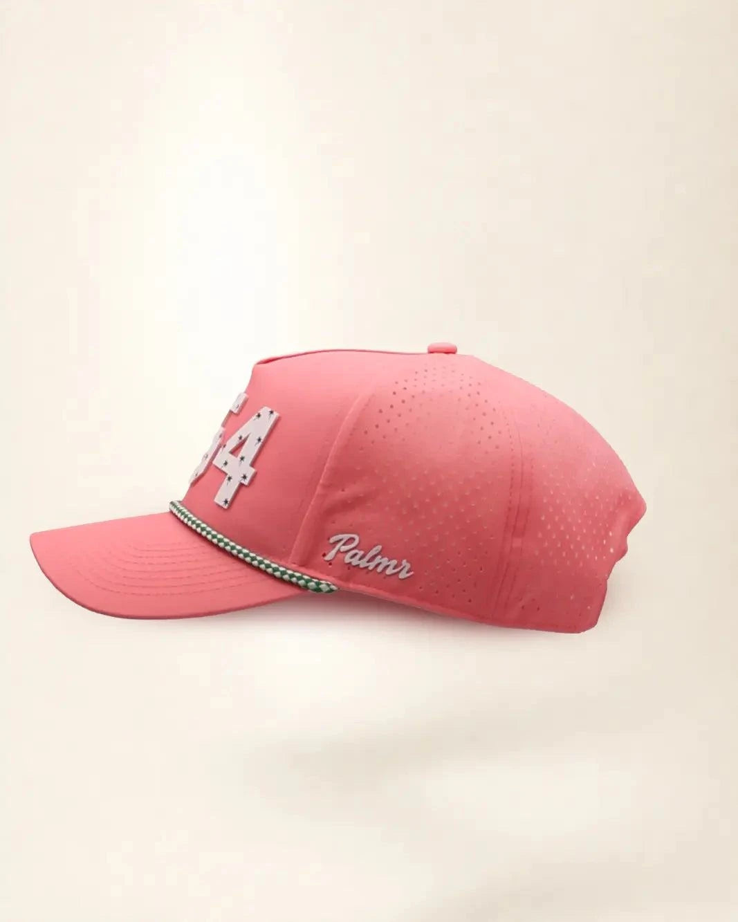 Pink 954 hat with palm design, water-resistant and stylish for Florida heat