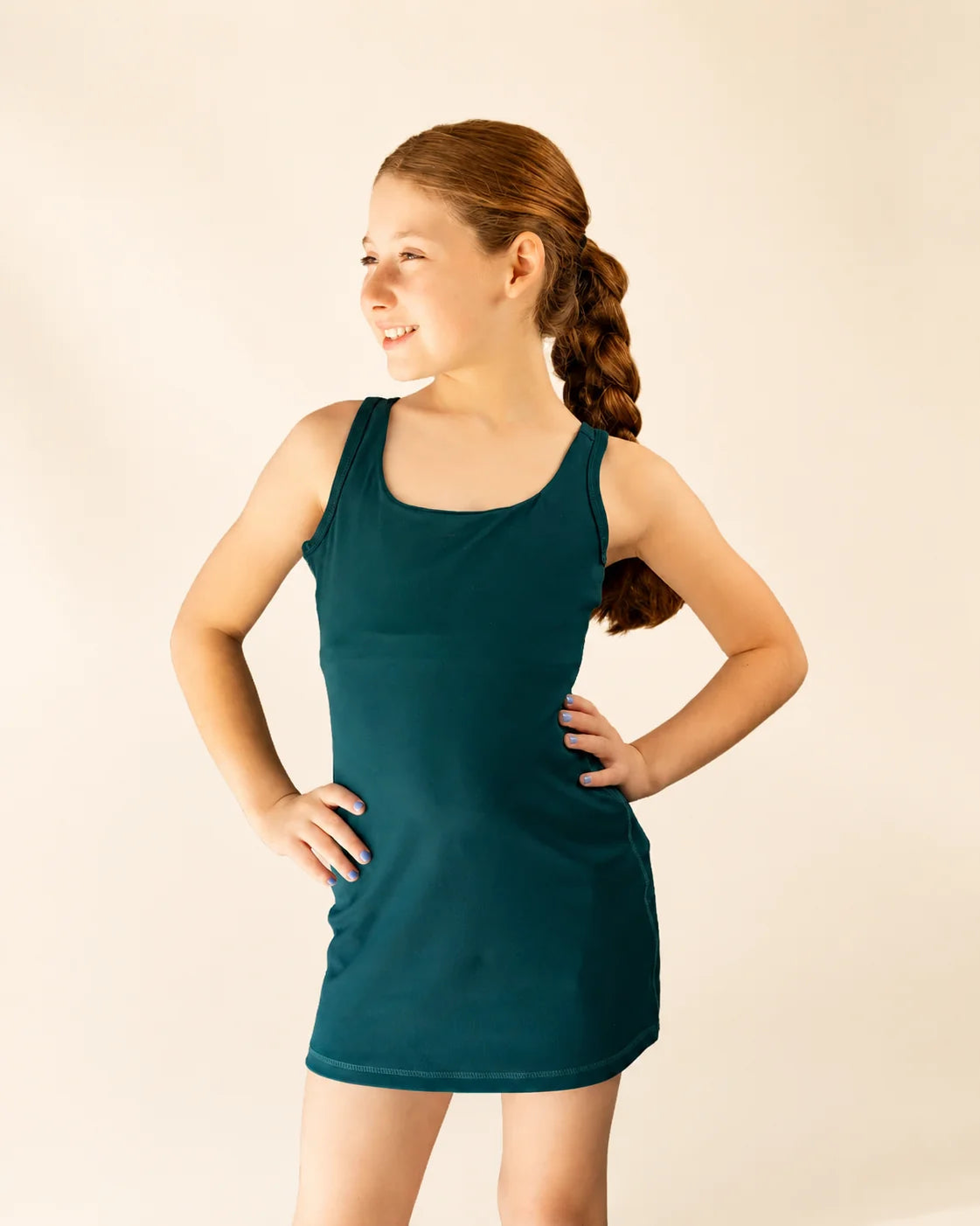 The Ace Kids Dress - Palm Green — view 3 | Palmr Style
