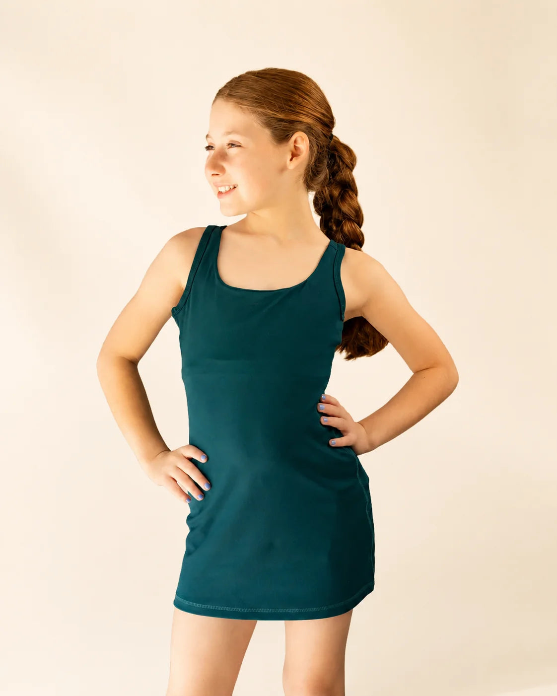 The Ace Kids Dress - Palm Green — view 3 | Palmr Style