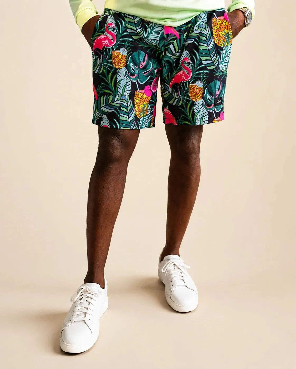 The Baha Palm Hybrid Swim Shorts (T1D Pump Pocket Version): T1D-friendly t1d hybrid shorts | Palmr Style