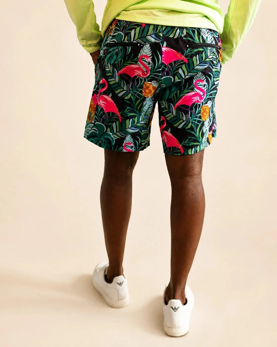 The Baha Palm Hybrid Swim Shorts (T1D Pump Pocket Version) — view 8 | Palmr Style