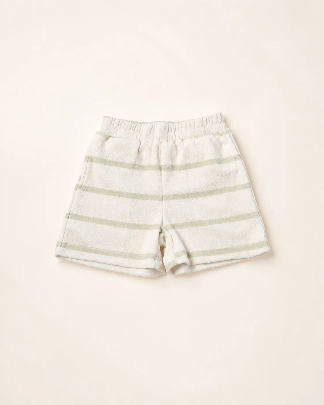 The Cabana Green Stripe Girl's Shorts — view 2 | Palmr Style