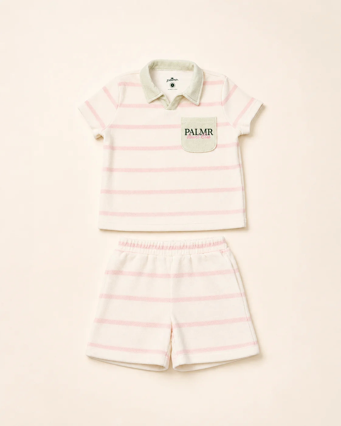 The Cabana Pink Stripe Girl's Top — view 4 | Palmr Style