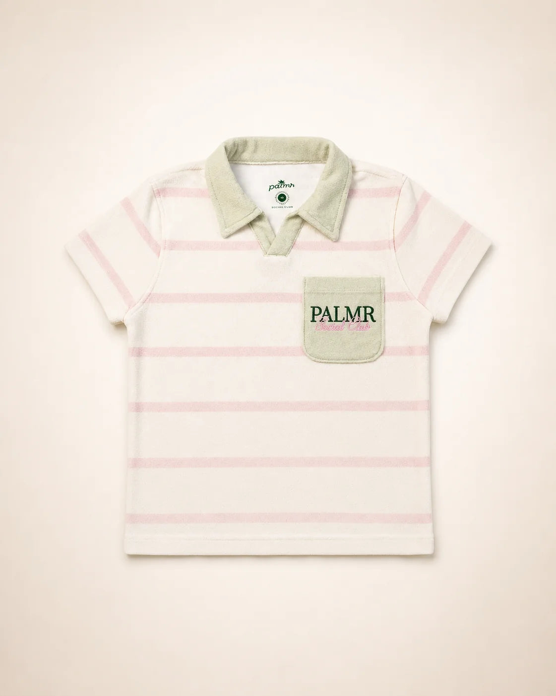 The Cabana Pink Stripe Girl's Top — view 2 | Palmr Style