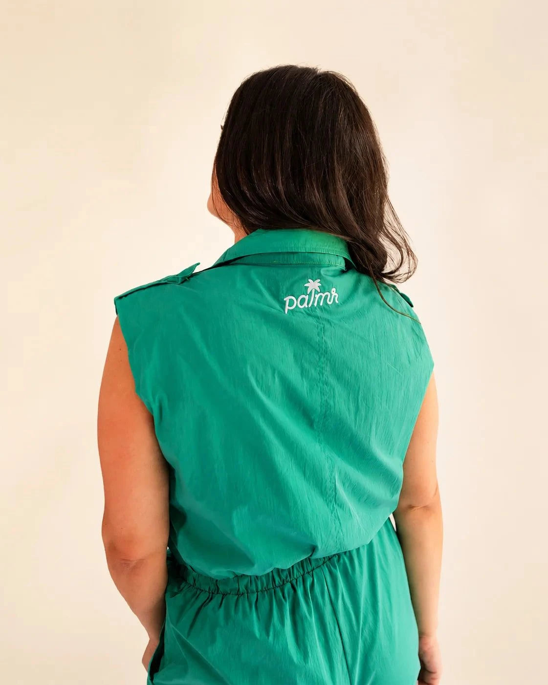 The Caddie Green Jumpsuit — view 7 | Palmr Style