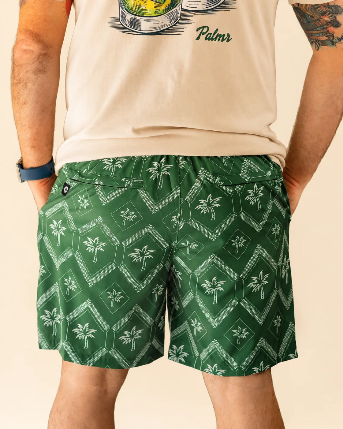The Club Palm Hybrid Swim Shorts — view 3 | Palmr Style