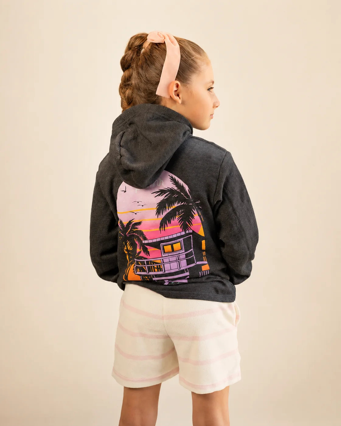 The Evening Palm Kids Hoodie — view 6 | Palmr Style