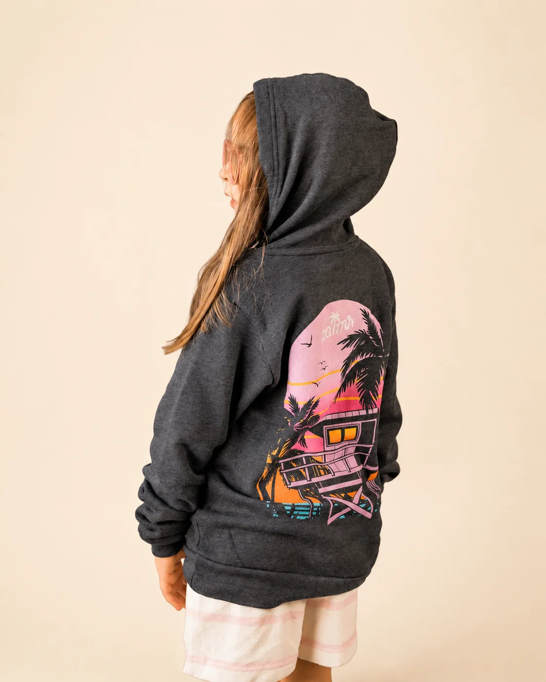 The Evening Palm Kids Hoodie — view 9 | Palmr Style