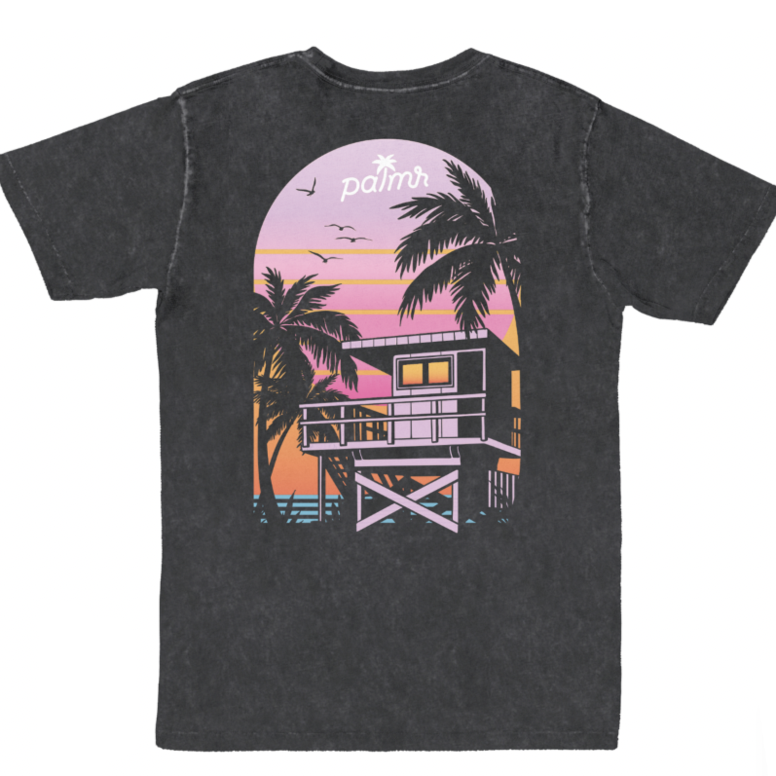 Retro Sunset Beach Graphic T-Shirt