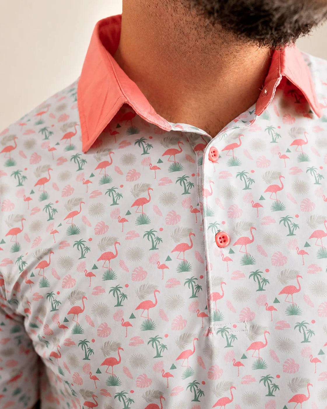 The Flamingo Sunrise Polo — view 5 | Palmr Style