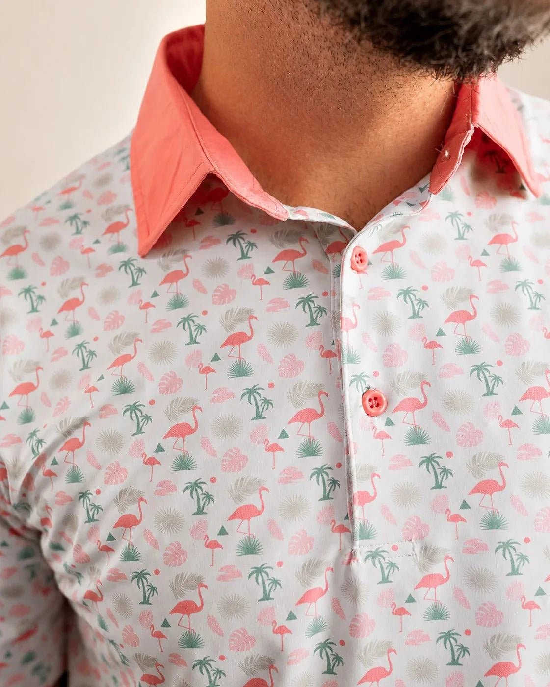 The Flamingo Sunrise Polo — view 5 | Palmr Style