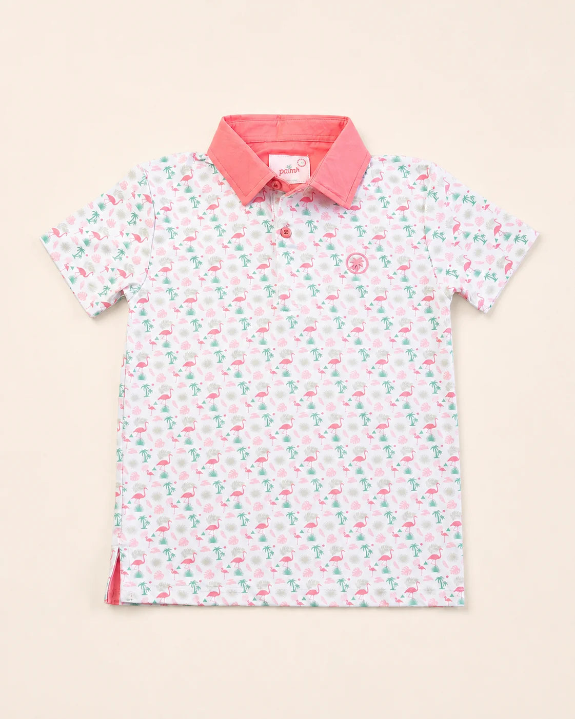 The Flamingo Sunrise Kids Polo — view 4 | Palmr Style