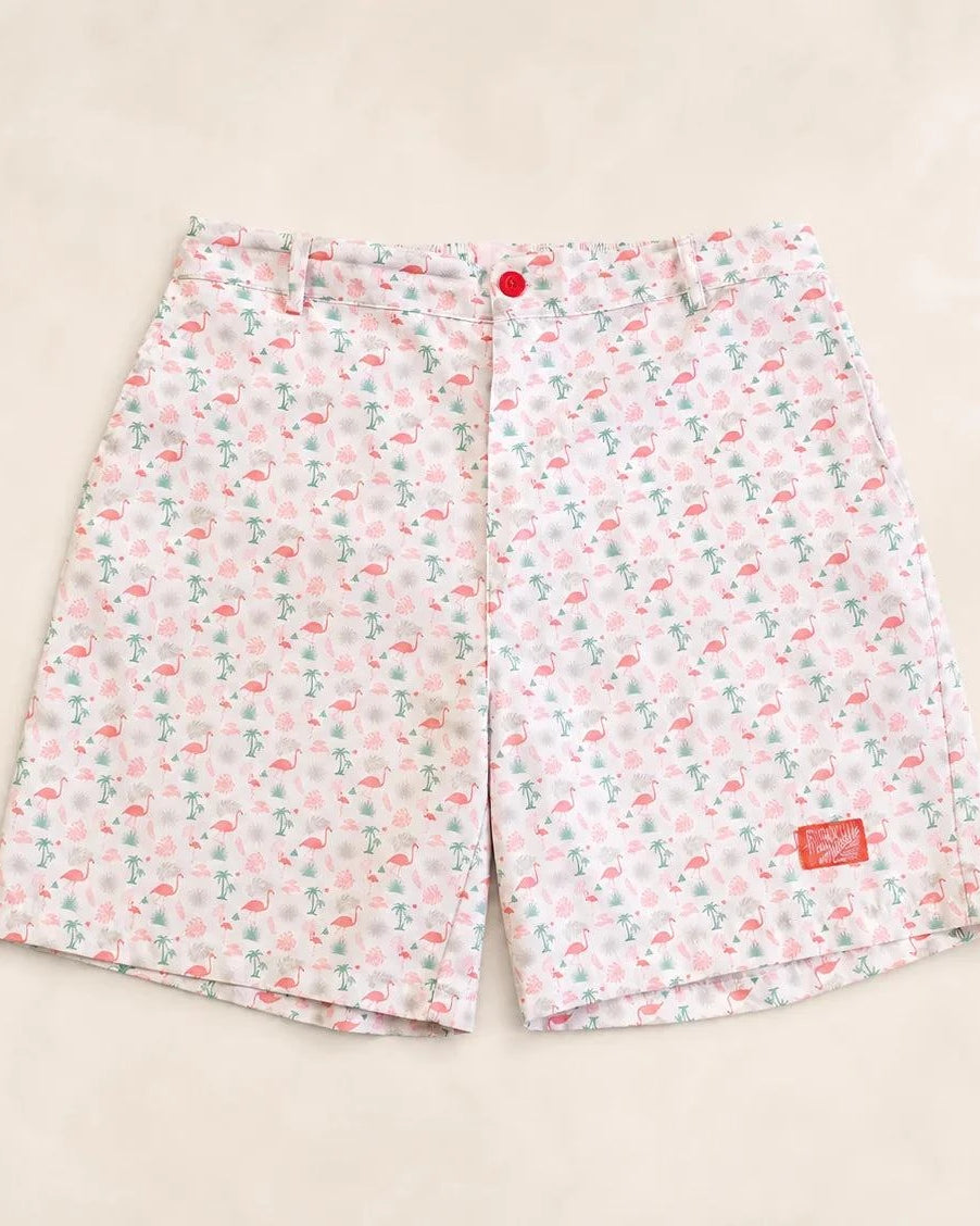 The Flamingo Sunrise Hybrid Swim Shorts — view 5 | Palmr Style