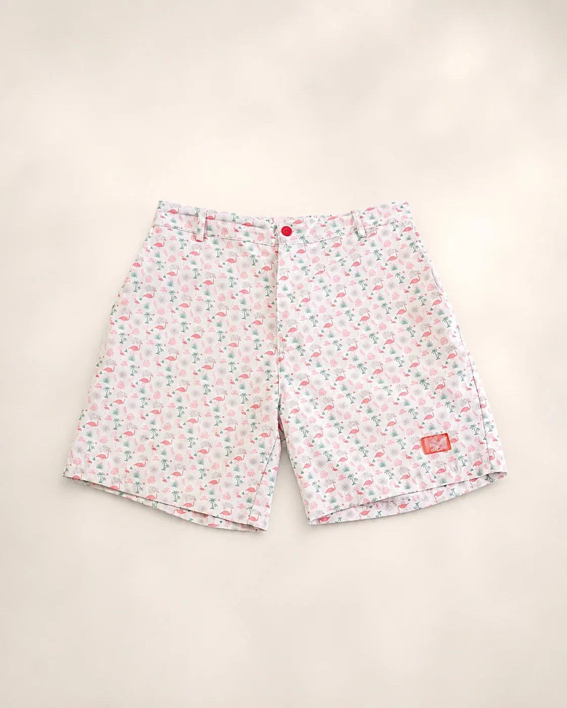 The Flamingo Sunrise Hybrid Swim Shorts (T1D Pump Pocket Version) — view 2 | Palmr Style