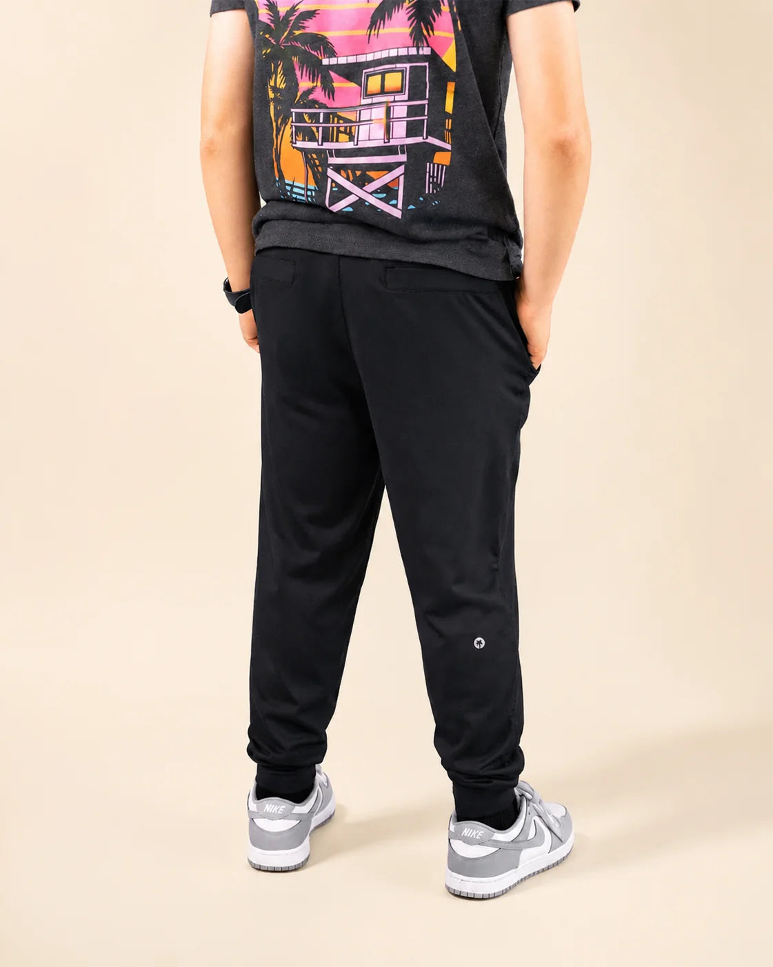 The All-Day Boys Jogger - Black — view 3 | Palmr Style
