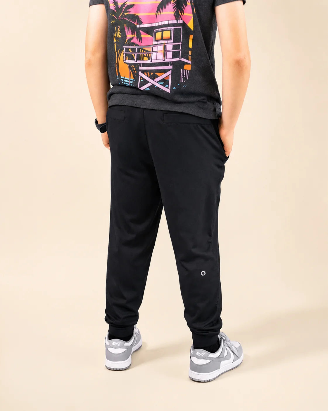 The All-Day Boys Jogger - Black — view 3 | Palmr Style