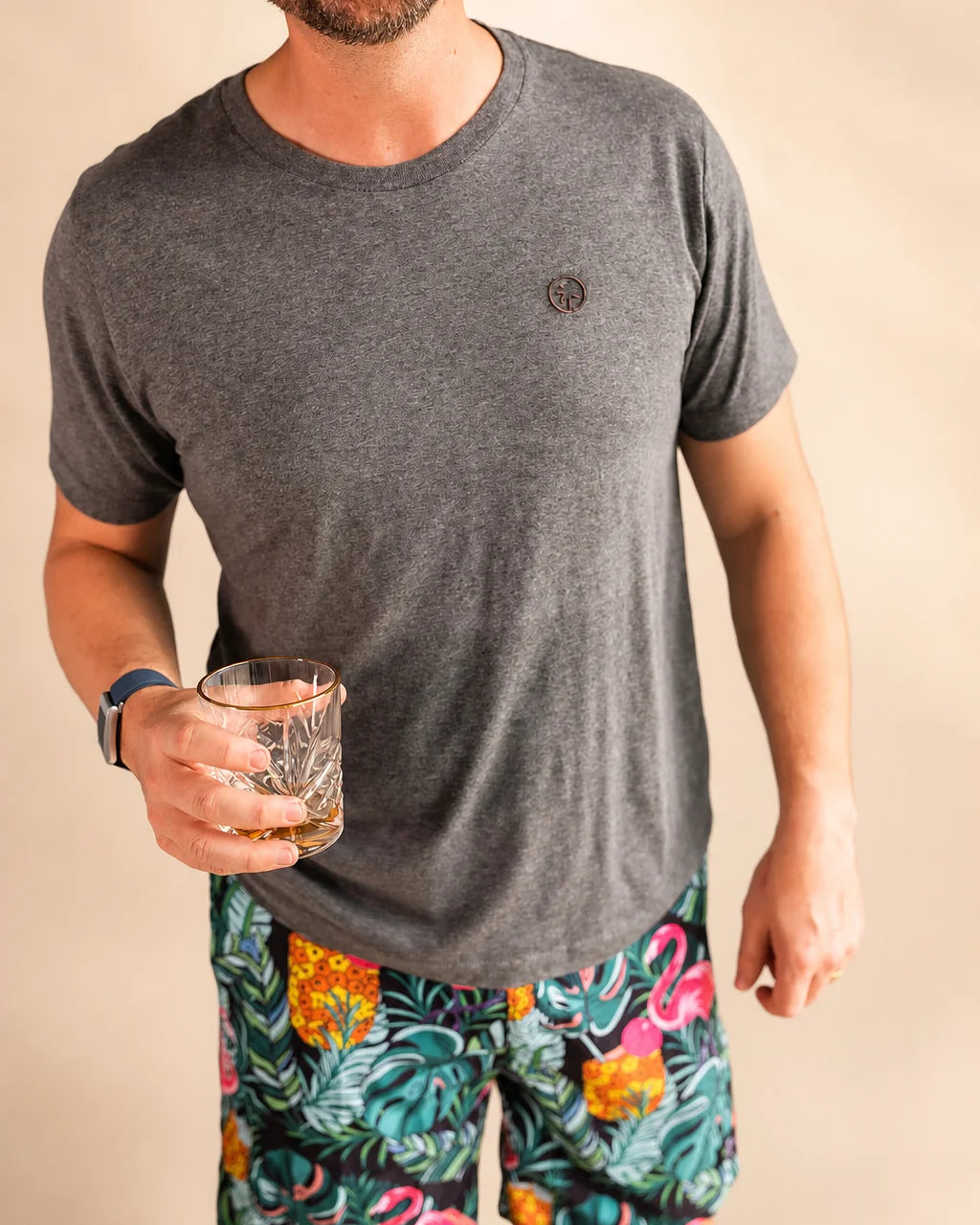 The Juan and Only Signature Tee - Charcoal: men's shirts | Palmr Style