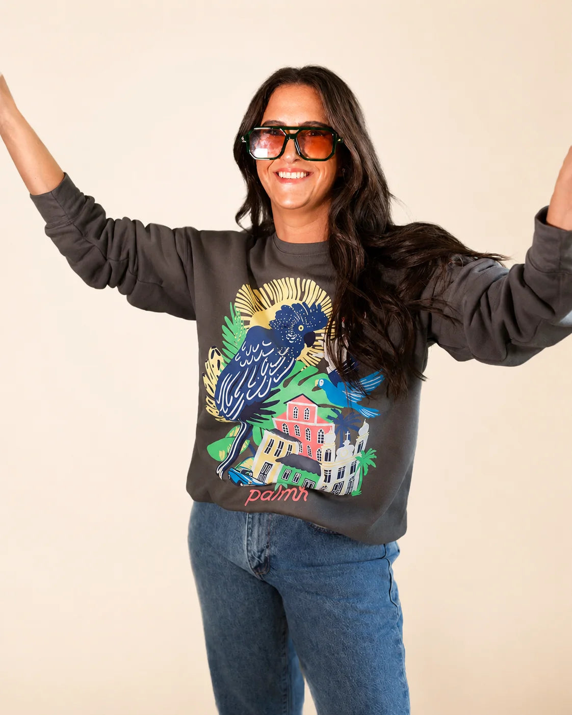The Marta Vintage Crewneck Sweatshirt — view 5 | Palmr Style