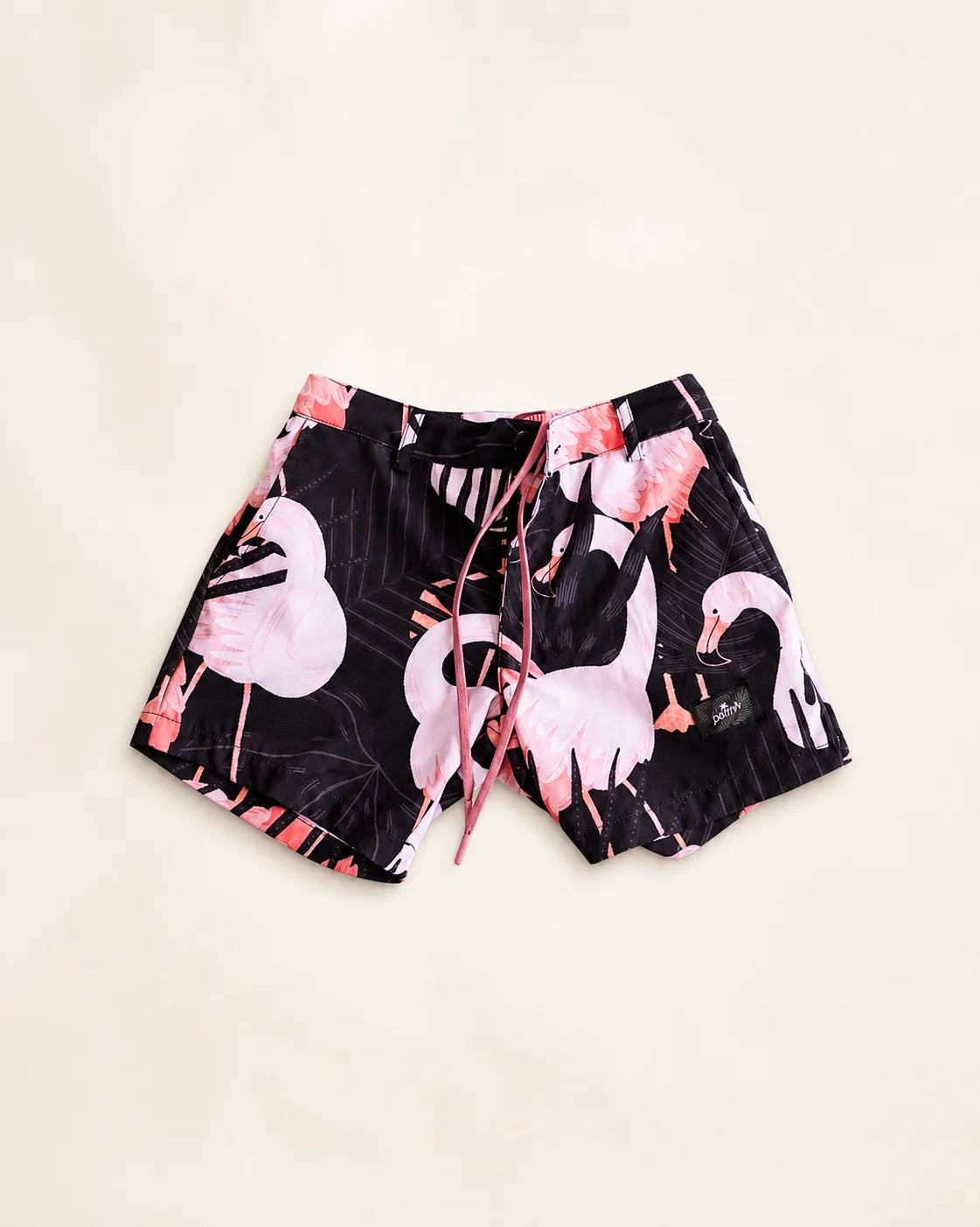 The Night Flamingo Kids Hybrid Swim Shorts — view 2 | Palmr Style