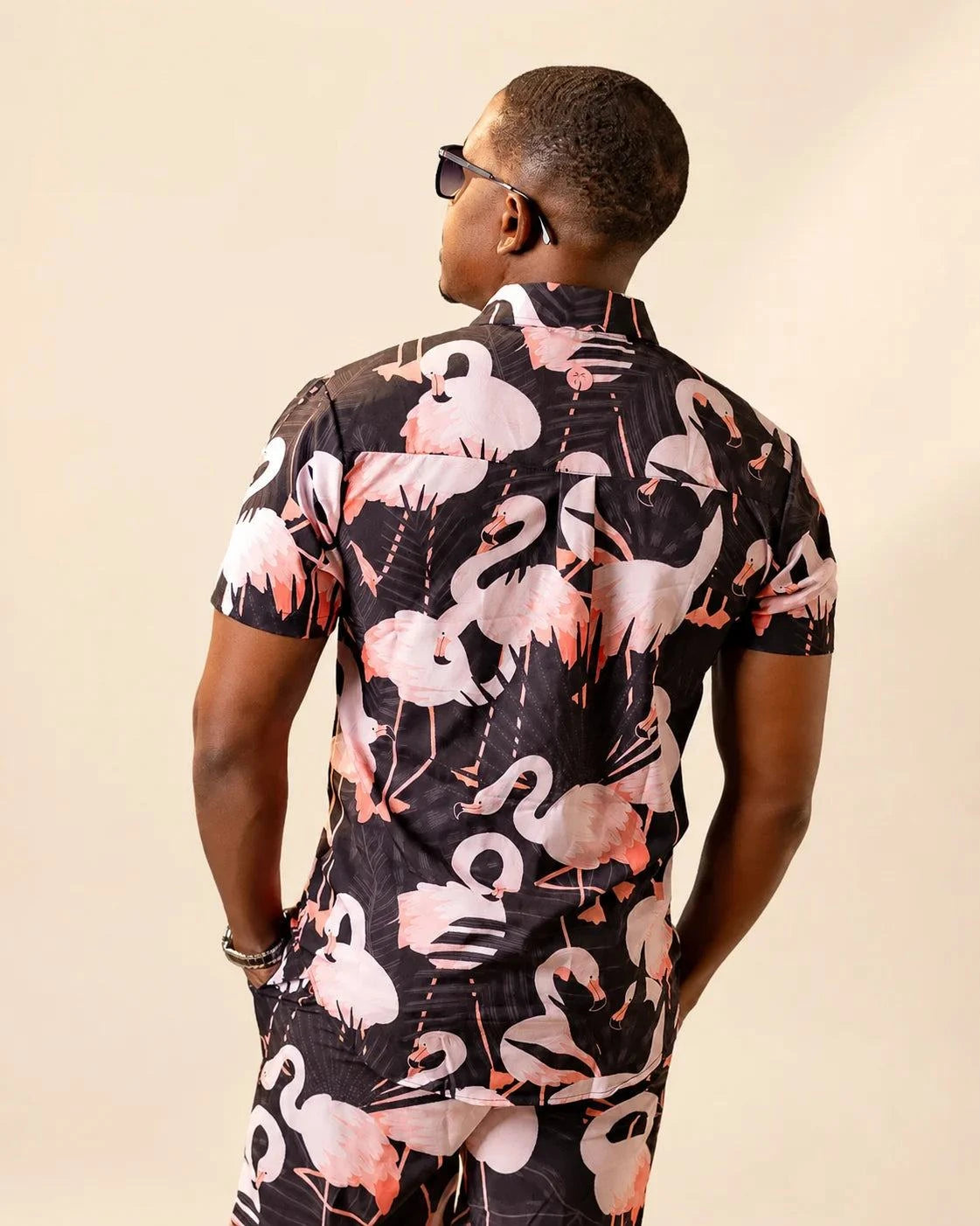 The Night Flamingo Button Up — view 6 | Palmr Style