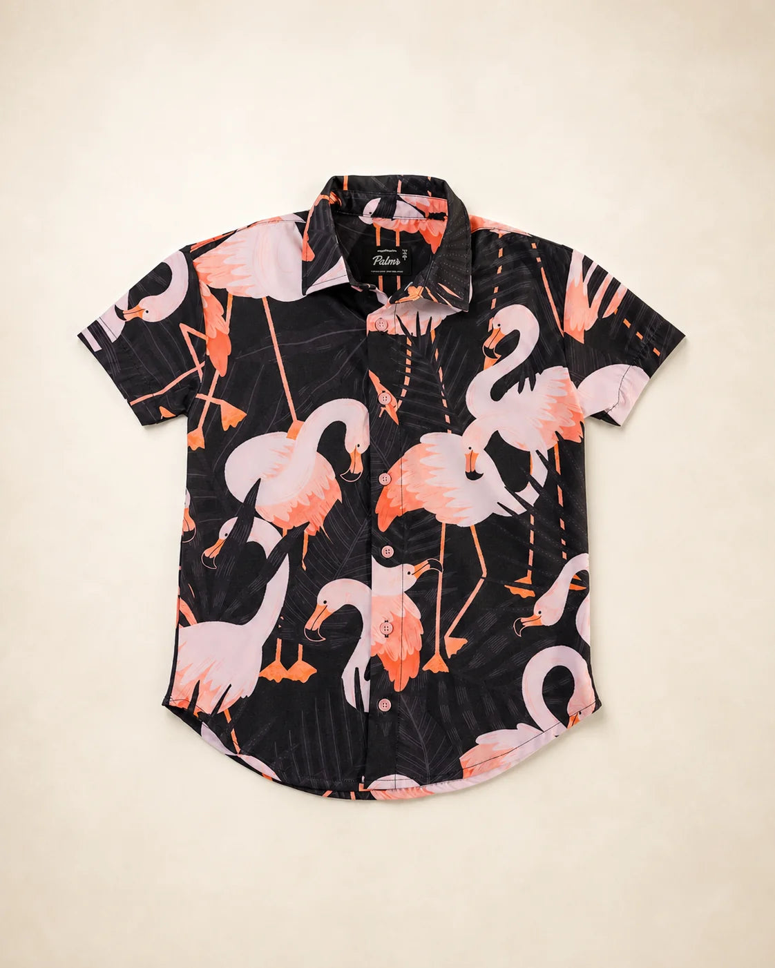 The Night Flamingo Kids Button Up — view 2 | Palmr Style