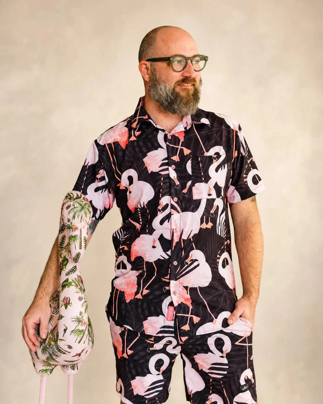 The Night Flamingo Button Up — view 4 | Palmr Style