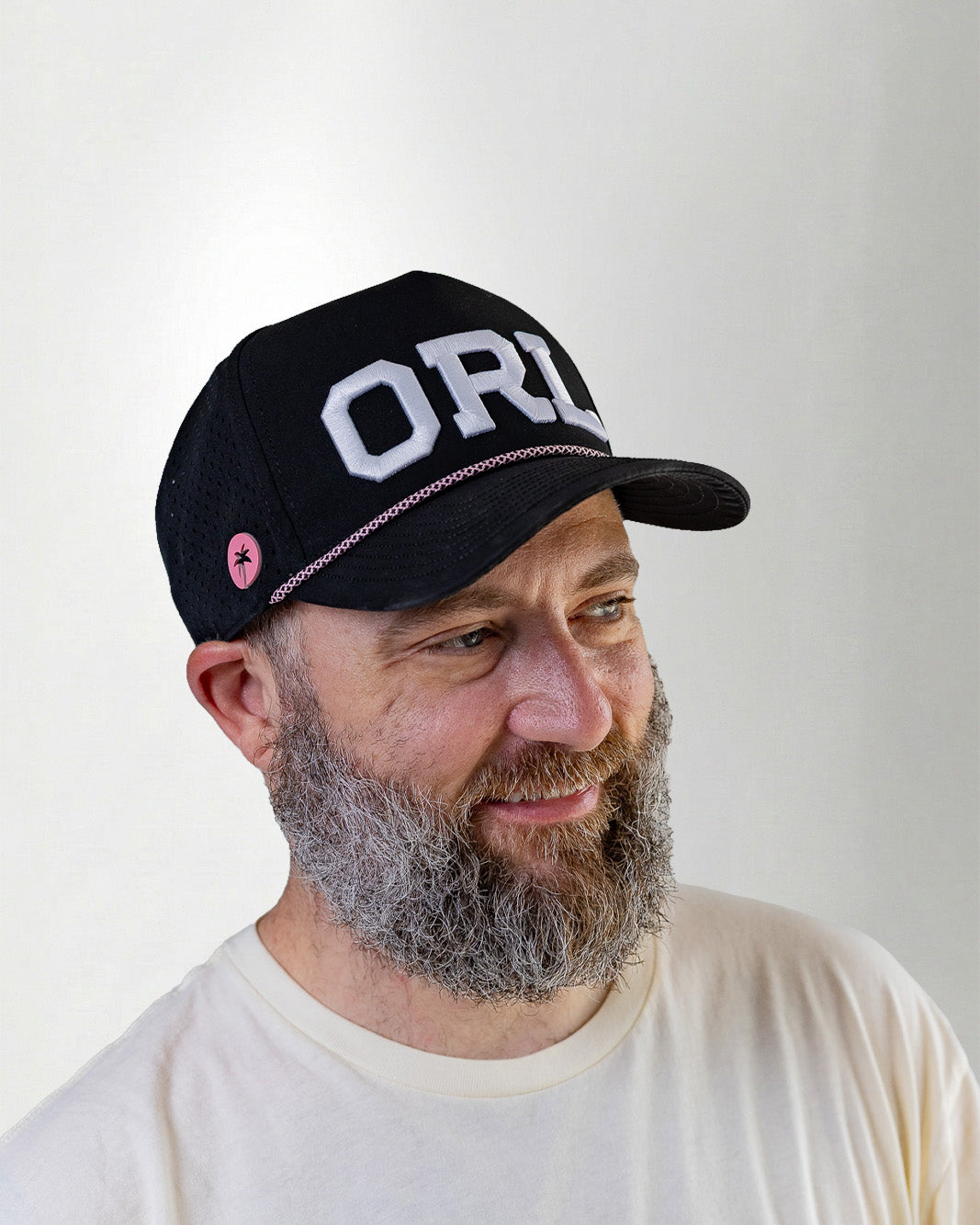 Palmr Style ORL orlando rope hat mens Black pink palm tree snapback