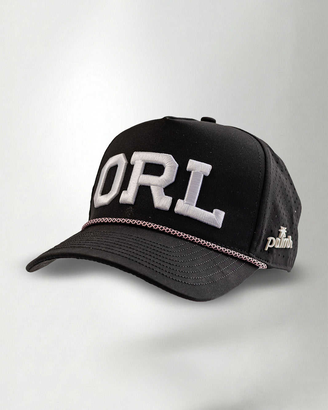 Palmr Style ORL orlando rope hat mens Black pink palm tree snapback