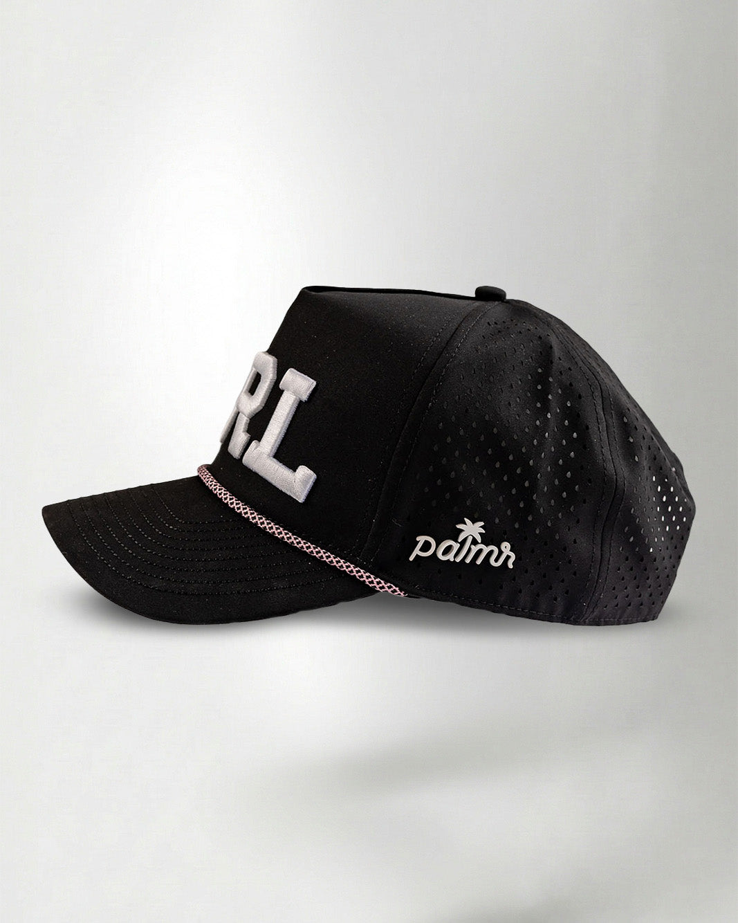 Palmr Style ORL orlando rope hat mens Black pink palm tree snapback