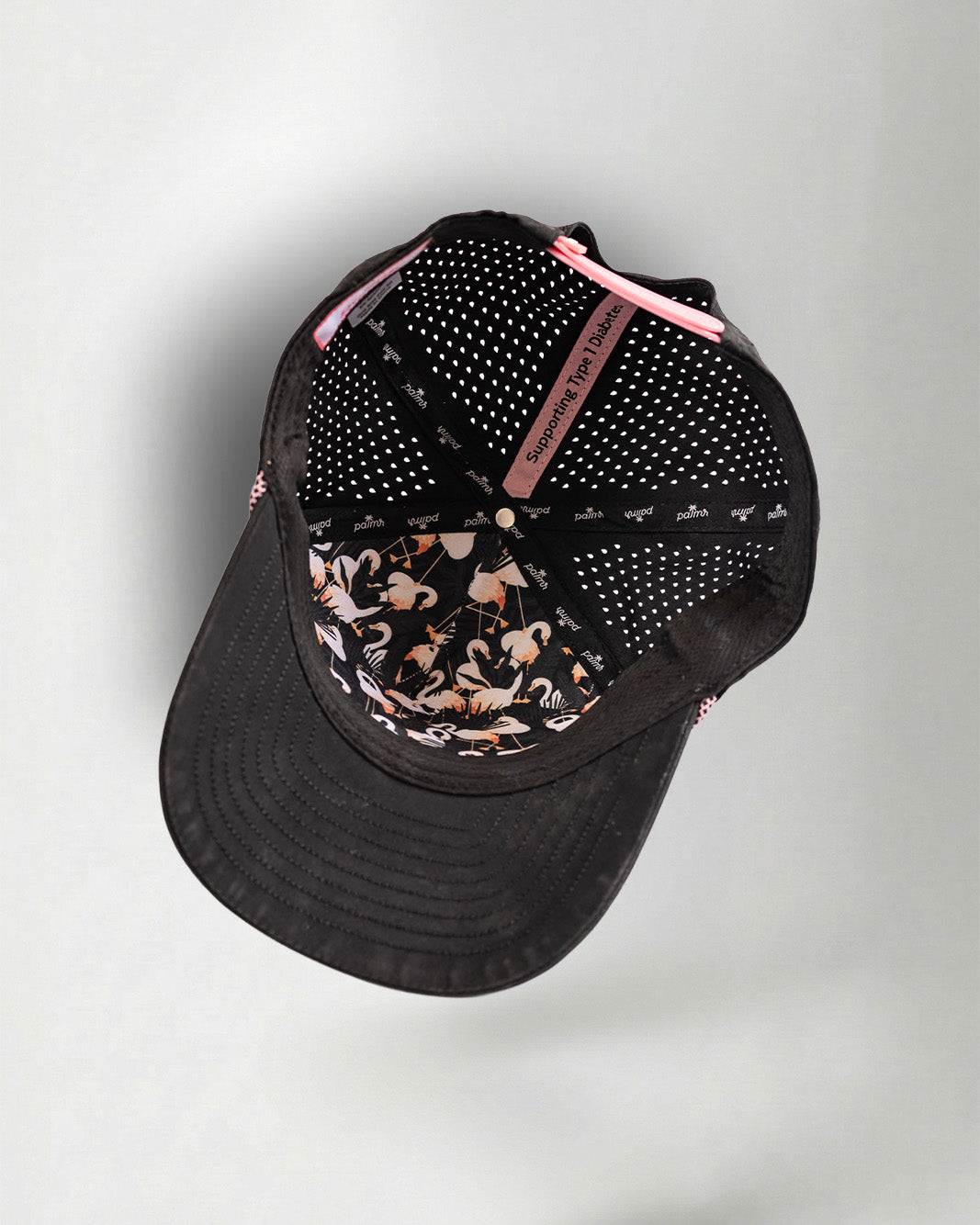 Palmr Style ORL orlando rope hat mens Black pink palm tree snapback