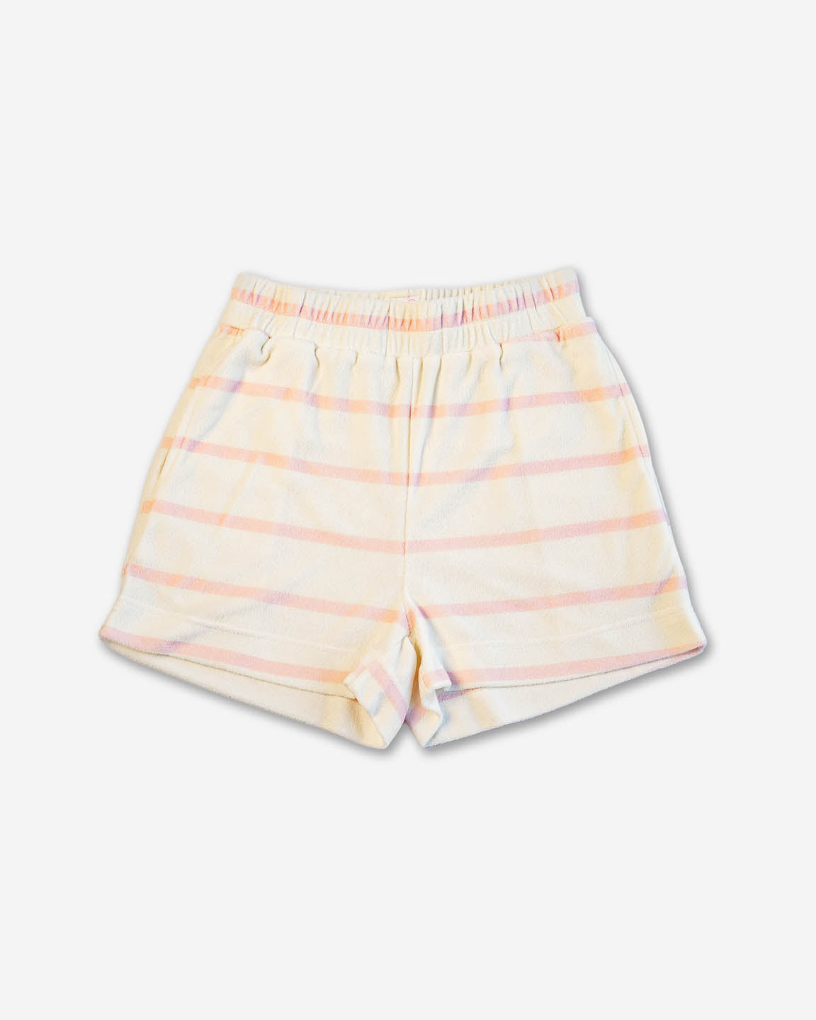 Striped shorts on a white background