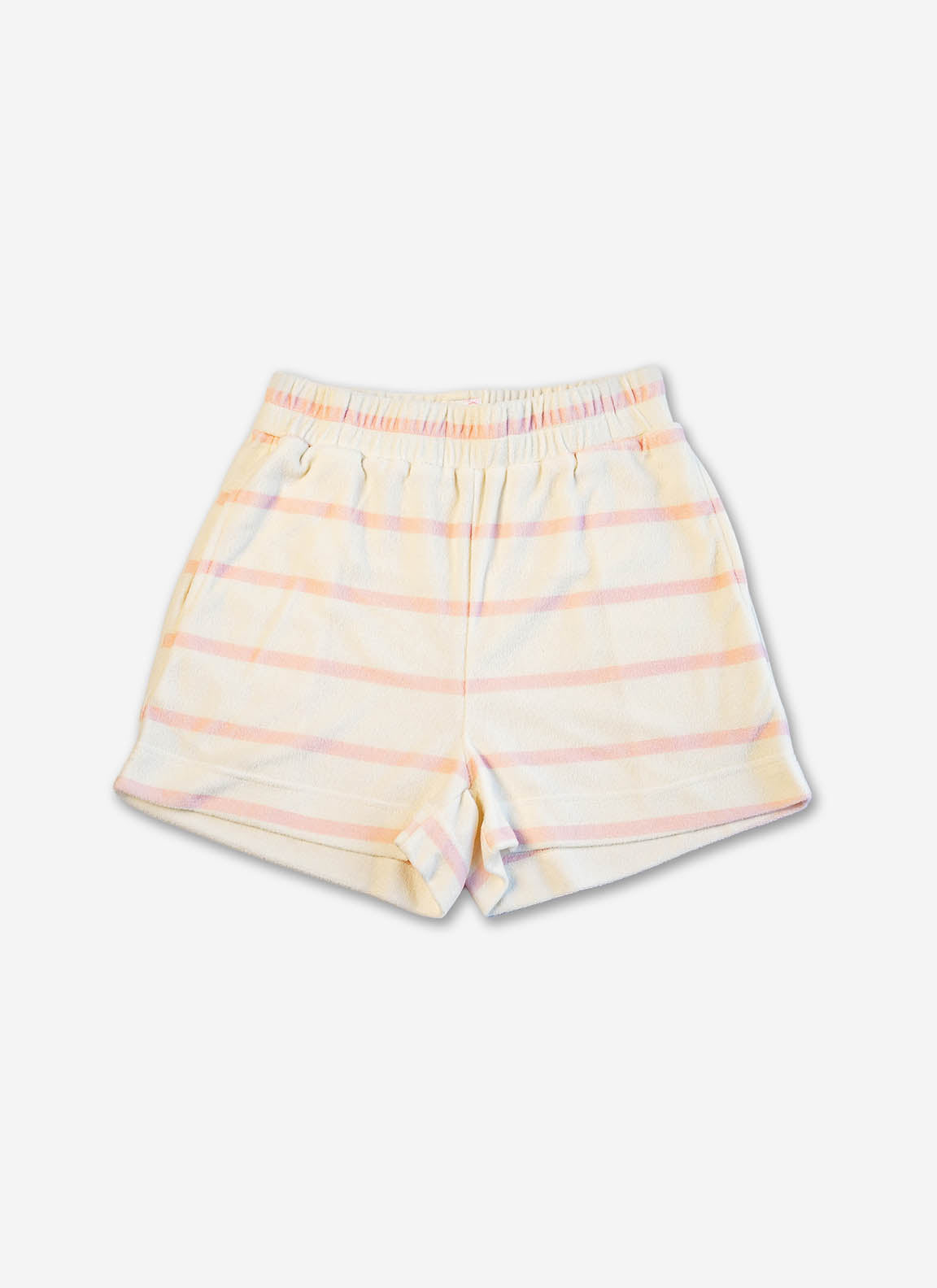 Striped shorts on a white background