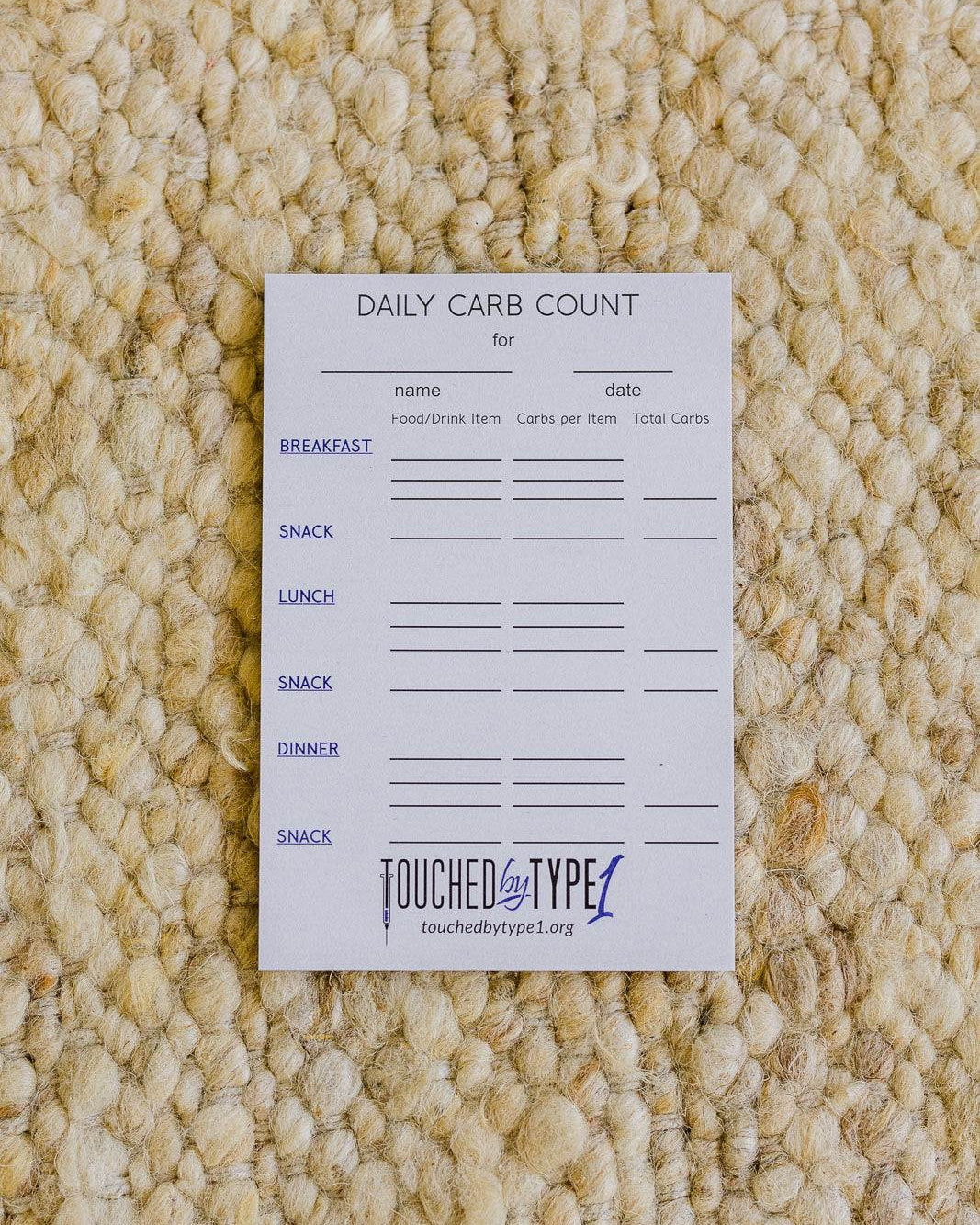 Carb Count Notepad - 5 pack: Counting carbs, again | Palmr Style