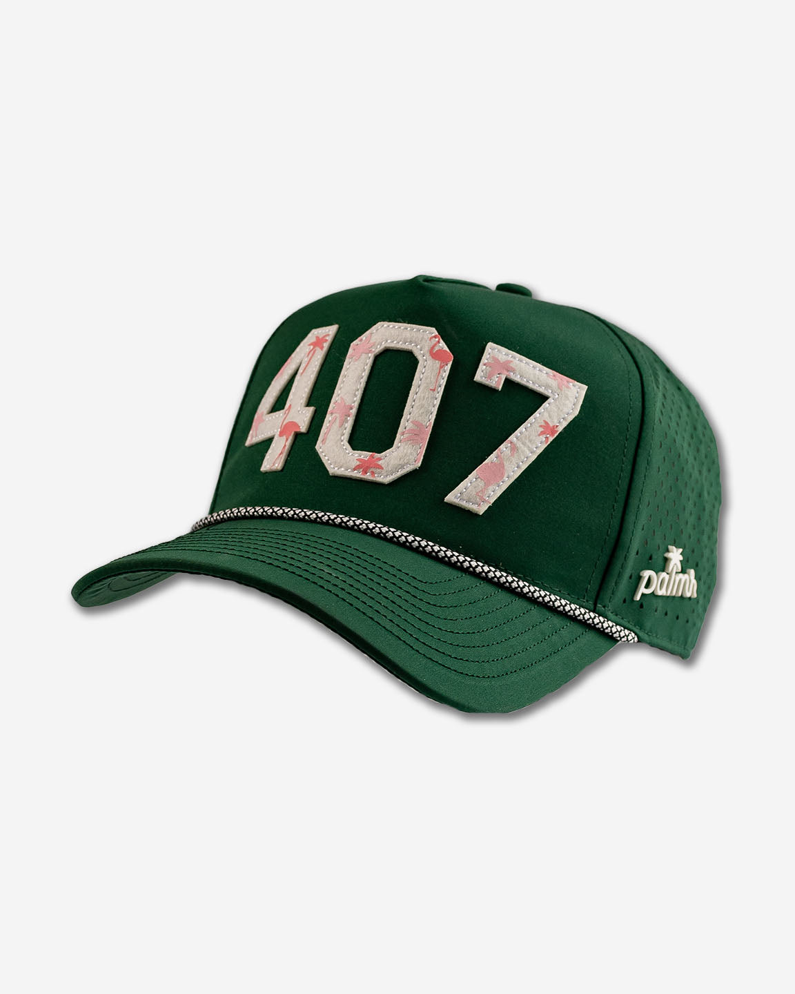 Palmr Style 407 orlando rope hat dark green palm tree snapback