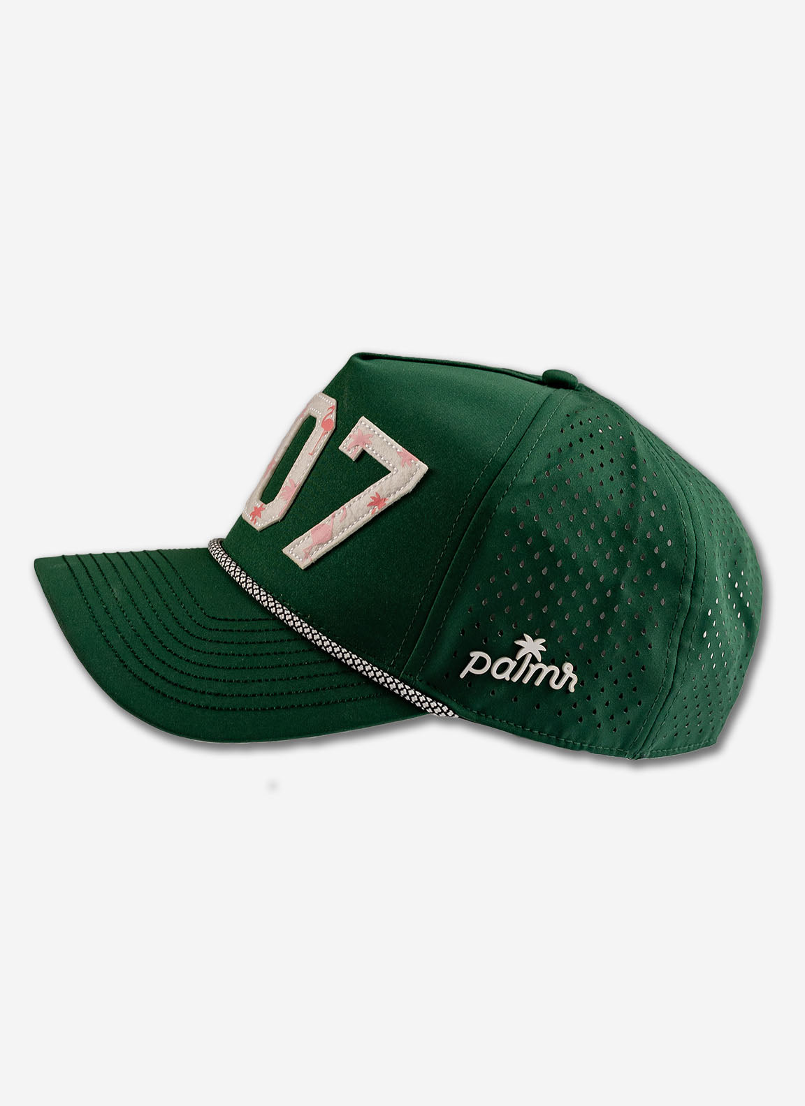 Palmr Style 407 orlando rope hat dark green palm tree snapback
