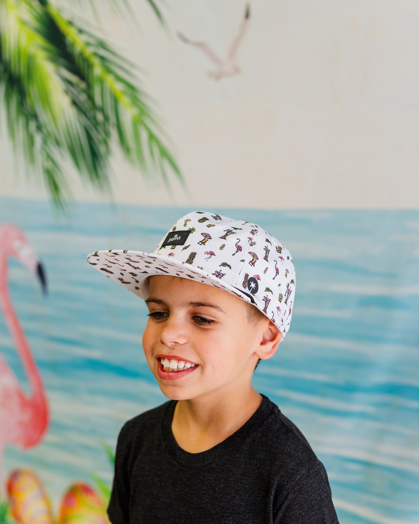 Palmr Style Bay Rope hat kids boyspalm tree snapback resort wear selfcare