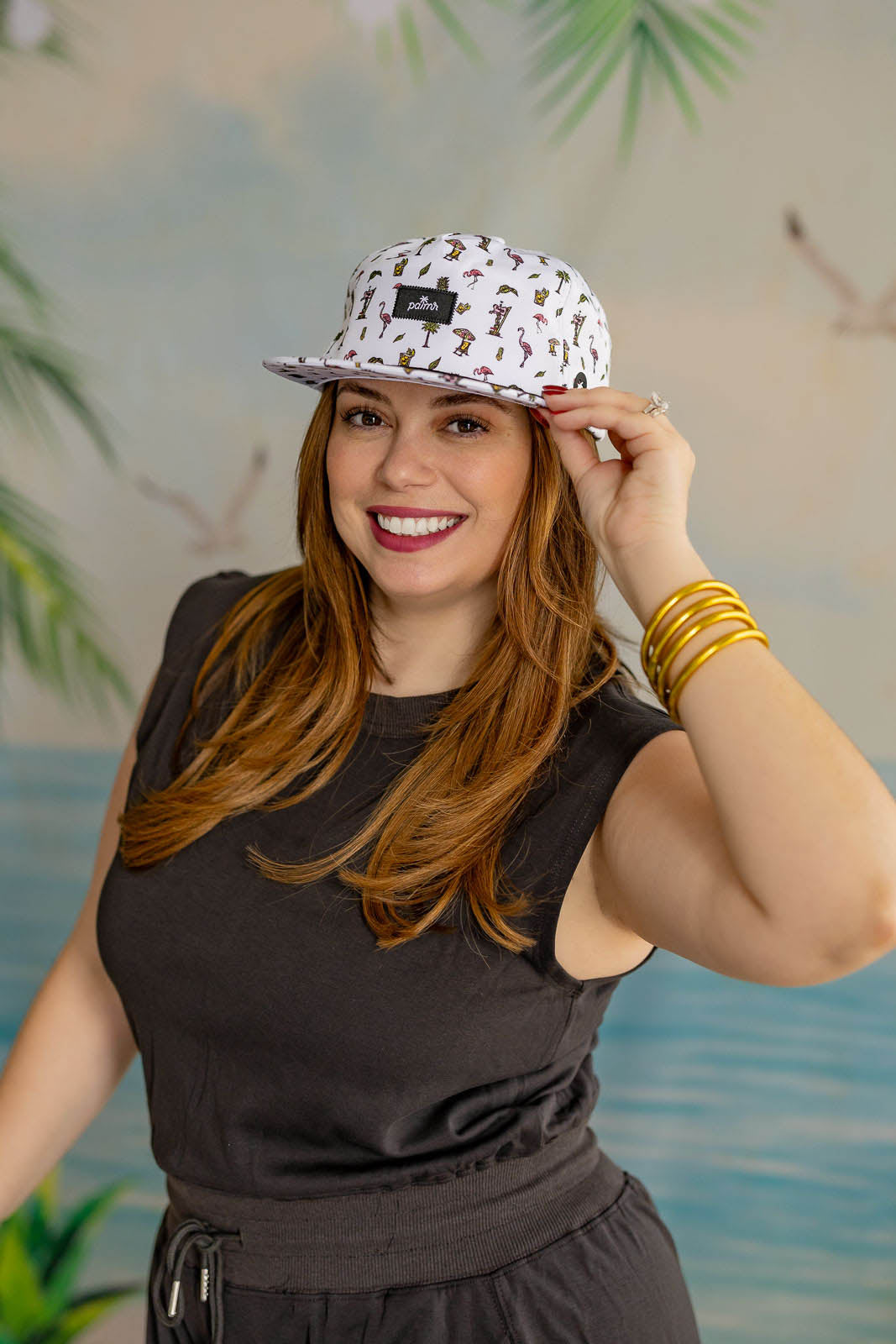 Palmr Style Bay Rope hat kids boyspalm tree snapback resort wear selfcare