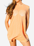 Palmr Style Beachcomber coverup shells Coral