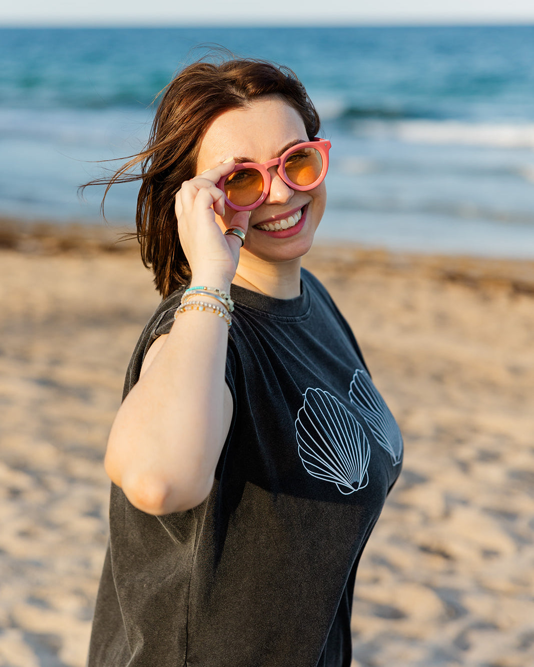 Palmr Style Beachcomber coverup shells black