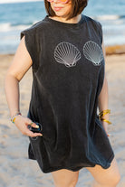 Palmr Style Beachcomber coverup shells black