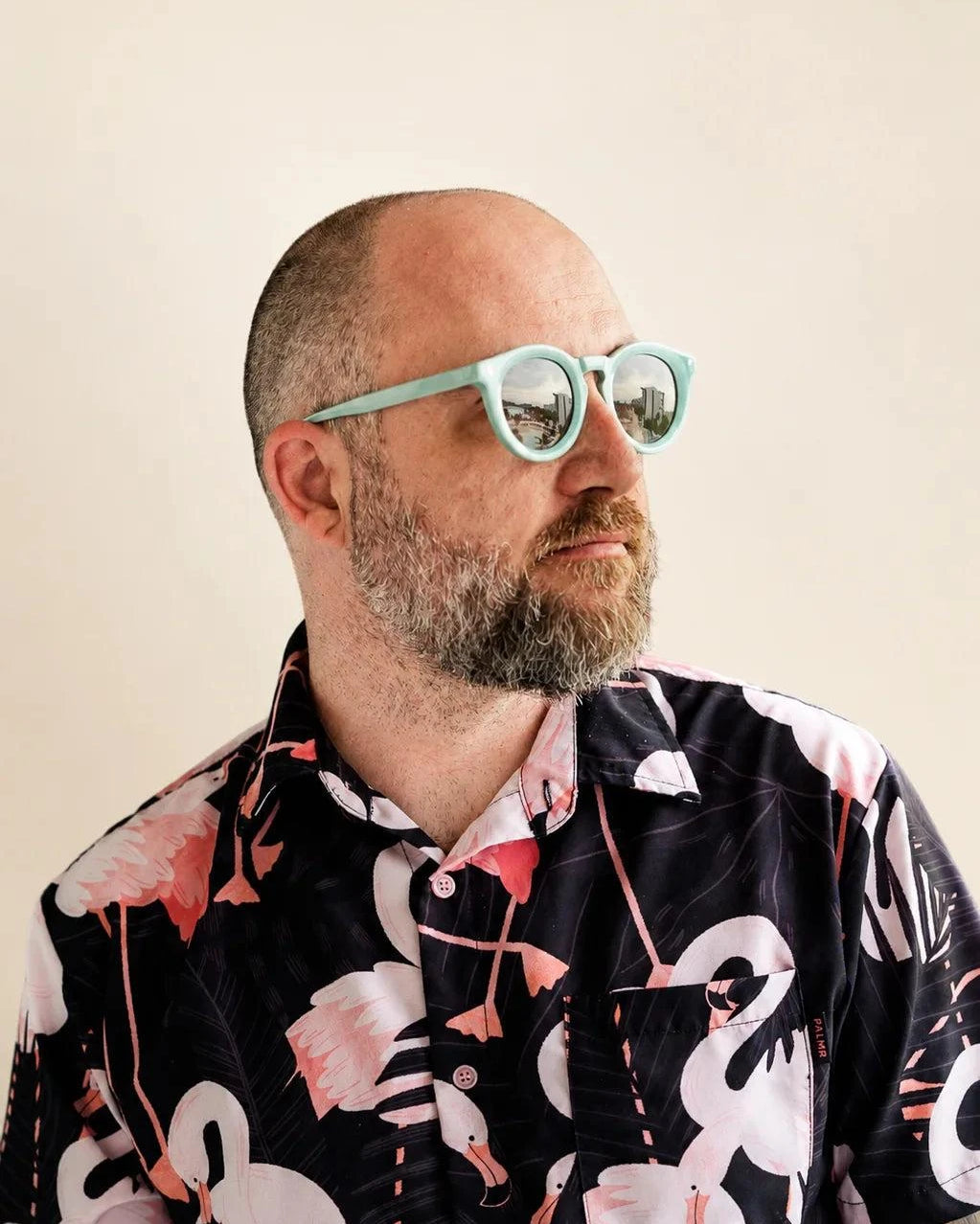 The Beachcomber Keyhole Sunglasses (Green) — view 3 | Palmr Style