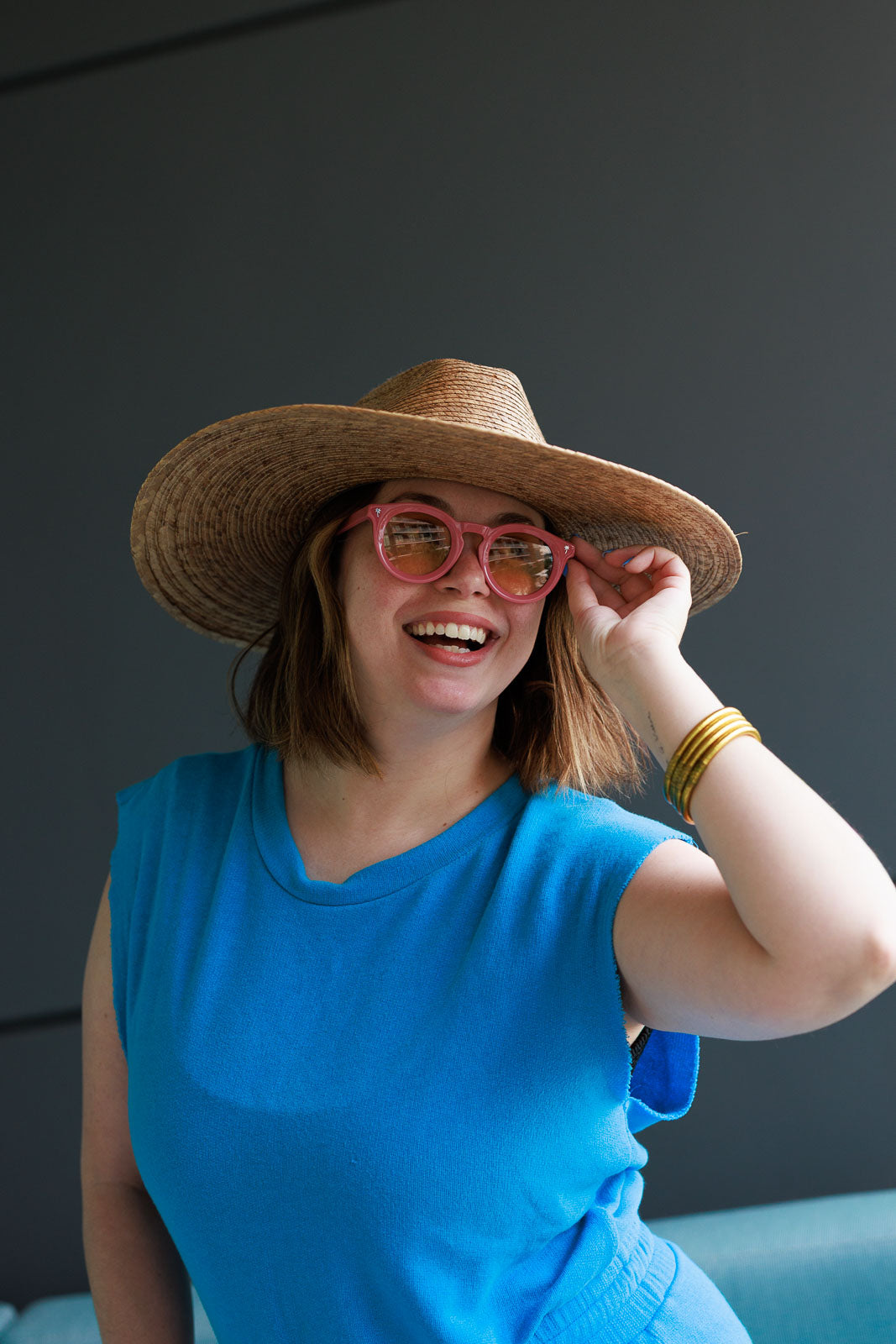 Palmr Style Beachcomber keyhole pink sunglasses Resort Wear Selfcare T1D