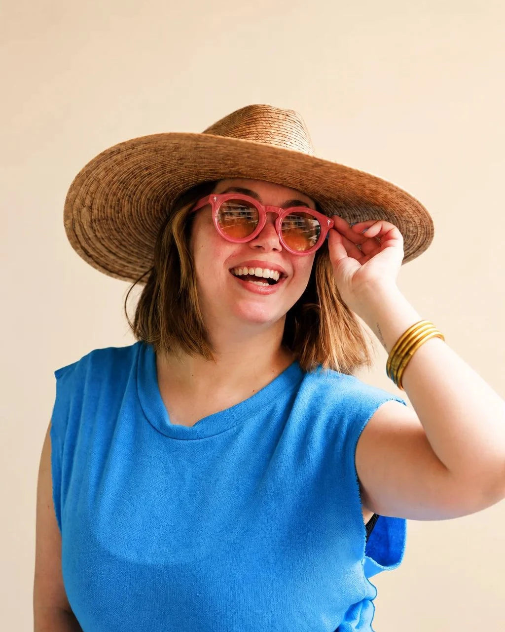 The Beachcomber Keyhole Sunglasses (Pink) — view 2 | Palmr Style