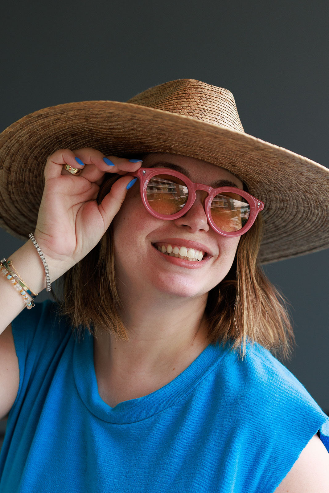 Palmr Style Beachcomber keyhole pink sunglasses Resort Wear Selfcare T1D