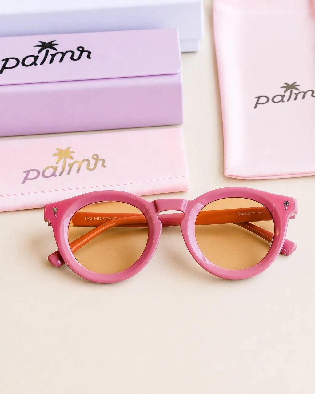 The Beachcomber Keyhole Sunglasses (Pink) — view 5 | Palmr Style
